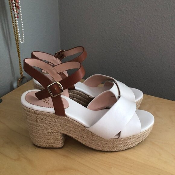 J. Crew Leather Platform Espadrille Sandals - Coquette - Picture 5 of 11
